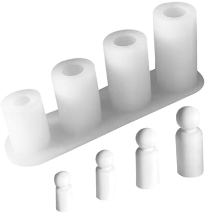Stampo in silicone per ritratti, a forma di ritratto, a 4 scomparti, per cera di soia, cera d' , argilla, gesso, cioccolato, resina sintetica