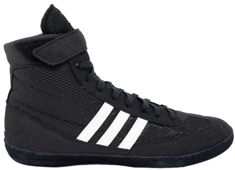 Adidas Combat Speed 4 Wrestling Shoes, Black/White, 9.5
