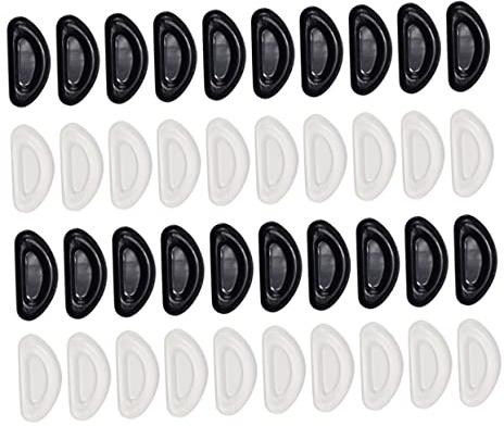 MAGICLULU Cuscinetti Nasali Di Ricambio in Silicone Naselli Per Montature Di Occhiali Set Di Comodi Cuscinetti Nasali Per Occhiali