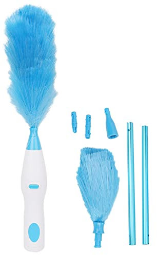 Elektrischer Staubwedel, 360 ° Spin Duster Lang Ausziehbar Statische Wischer Elektrisch Hand Duster Teleskop Staubwischer für Fenster Jalousien und Möbel