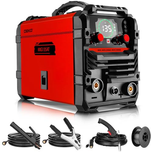 MIG Welder 135Amp: DEKO 220V MIG/Lift TIG/Stick 3-in-1 Welding Machine IGBT Inverter Portable Kit with Welding Gun
