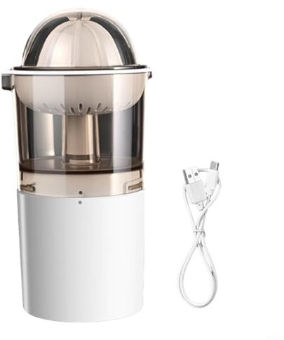 YUANGANG Spremiagrumi elettrico in acciaio inox elettrico spremiagrumi spremiagrumi senza fili elettrico spremiagrumi 20,5 x 10,2 cm (bianco)