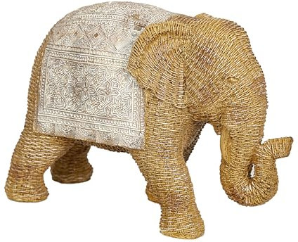 FIGURA ELEFANTE RESINA DE RATTAN