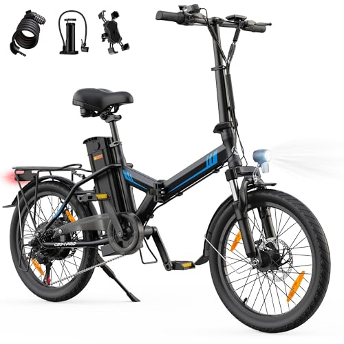 AOIHO Bici Elettrica, 20/14 Bici Elettrica Pieghevole da 48V/36V Batteria, Autonomia di 45-100KM, Motore 250W, EBike Adulto con Display LCD, Design Pieghevole Leggero, EBike Per Pendolari Urbani