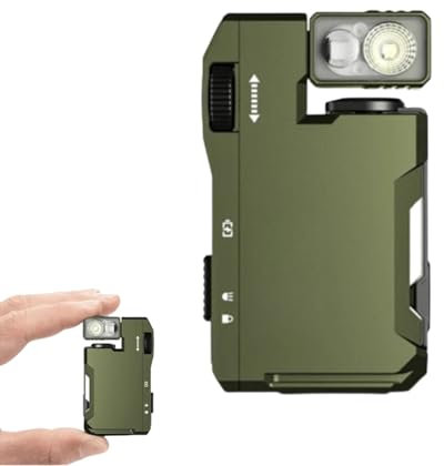 G5 EDC Flashlight — 400 Lumens, G5 Rechargeable EDC Flashlight, 180° Rotation Dual Light Sources Magnetic Keychain Flashlights, Emergency & Daily Carry (Green)