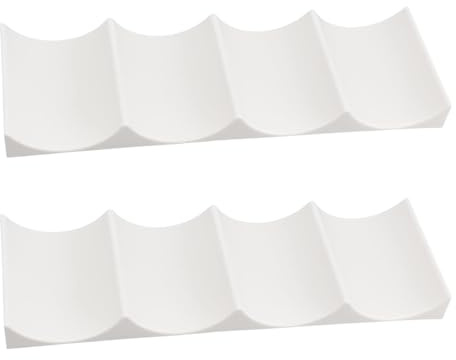 SGERUFZ 2 Pezzi Porta Bottiglie per Frigorifero, Organizer Antiscivolo e Impilabile per Bottiglie, Supporto per Bottiglie per Cucina e Dispensa (Bianco)