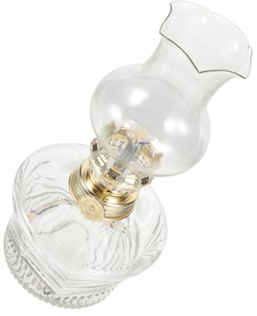 INOOMP Lampada Cherosene Rustica Per Interni Lanterna Decorativa in Vetro Per Creare Atmosfera Calda e Accesa Cherosene o