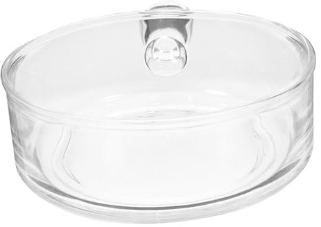 AUTSUPPL Bol à Salade en Verre Transparent avec Anse Grand Bol Polyvalent pour Fruits et salades Adapté aux Repas Quotidiens et Occasions spéciales