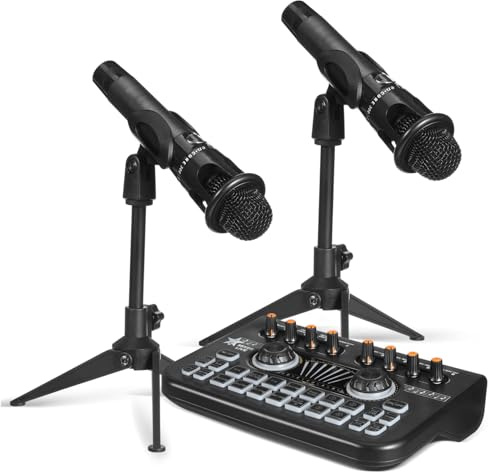 Gatuida Equipos para Podcast Profesional con Mezclador Dj y Tarjeta de Sonido Micrófonos Dobles Streaming Grabación y Creación de Contenido Estudio