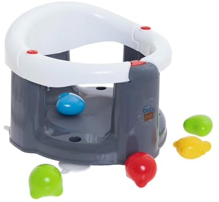 Baby Bath Seat for 6 Months Plus | Portable Non-Slip Baby Bath Chair | Bath Seat with Suction Cups | Baby Bath Support Seat (Grey-with Accessories)