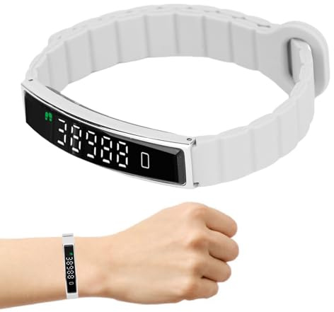 Gugxiom Intelligentes Fitness-Armband mit Magnetband, BT 5.3-Aktivitäts-Tracker mit Kamera-Fernsteuerung und Sportmodi für den Täglichen Gebrauch (Silver)