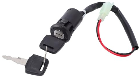 Tnfeeon Set Interruttore di Accensione a Chiave Interruttore a Chiave di Accensione in Plastica a 2 Fili con 2 Posizioni On Off Antifurto Montaggio Rapido per Bici Elettriche Scooter Carrelli ATV