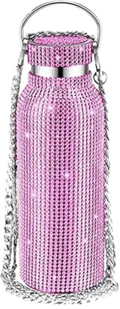 CENRF Bouteilles d'eau à paillettes avec strass brillants, anti-fuite, bouteille d'eau à paillettes avec hydratation tendance, bouteille d'eau personnalisée pour filles