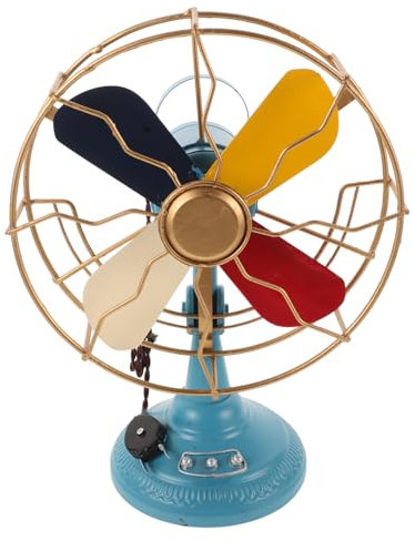 ABOOFAN Vintage-Tischventilator Tischventilator Im Retro-Stil Modell Standventilator Aus Kunststoff Antike Haushaltsventilatoren Für Schlafzimmer Badezimmer Bar