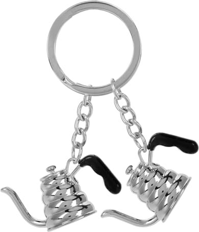 ibasenice 2pcs Mini Kettle Keychain Cute Keyring Coffee Pot Keychain for Car Key Holder Bag Purse Hanging Decor As Party Favors