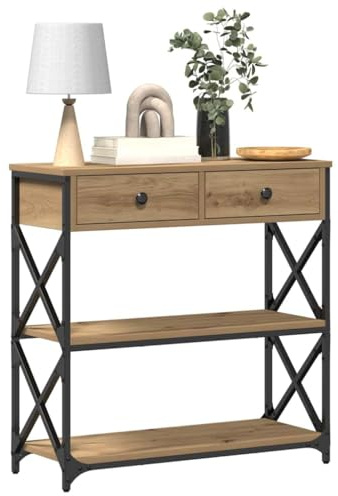 vidaXL Konsole Tisch Artisan-Eiche 75 x 28 x 75 cm | Artisan-Eichen-Finish, das jedem Dekor einen modernen Touch verleiht,