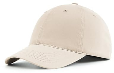 Zylioo M/L/XL/XXL Baseballkepsar för män stängd baksida för stora huvuden, solskydd löpning golfmössa kvinnor, atletisk icke-justerbar sporthattar, Mjuk krona – beige, XL/XXL