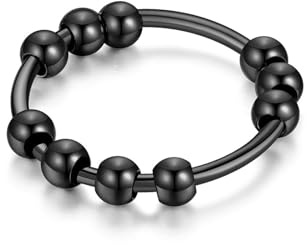 Gramigg Bagues Fidget-Rings avec perles anti-stress pour femmes et hommes - Bijoux élégants et colorés - Pour enfants et adultes
