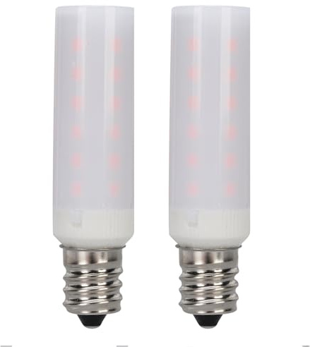HELEVIA 2pcs E12 LED Flame Effect Light Bulb, 220LM Flickering Light Bulbs， for Home Party Patio Indoor Outdoor Decorations