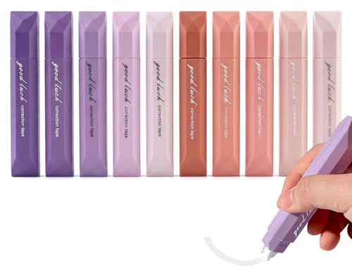 10 Piezas Cinta Correctora Roller, 3 m x 5 mm Cintas de Corrección Pequeñas