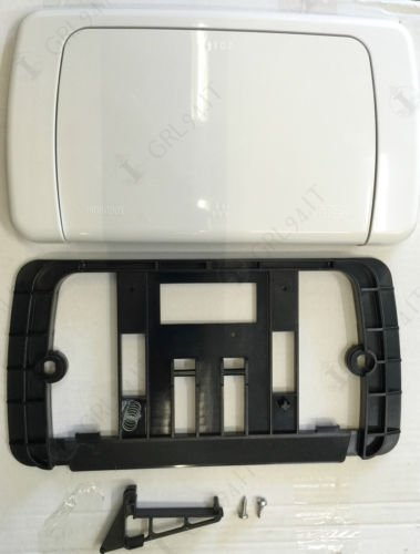 ITS TODINI - Hydrobox - Plaque Plastique de Commande WC En Abs, Bouton Unique de Débit, Pièces Détachées WC, Joint Chasse D'Eau Suspendu, Blanche