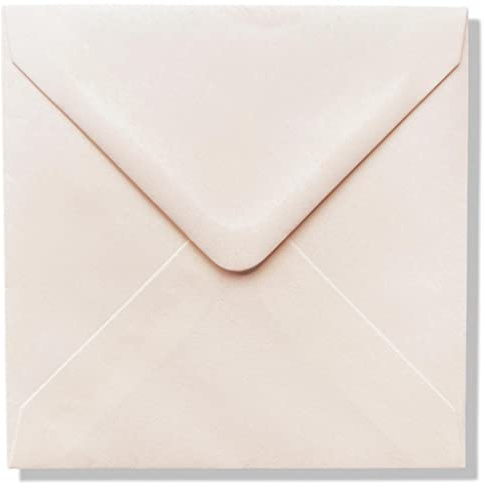Quadratische Luxus-Umschläge, 15 x 15 cm, 110 g/m², Elfenbein/Creme, 50 Stück