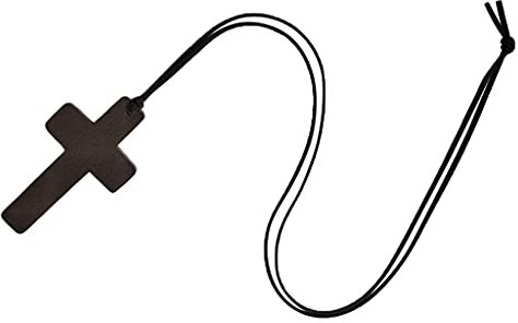 Jesus Cross Crucifix Necklace Pendant Plain Wooden for Men Women Children Kids Boy Girl Gift Car Rearview Mirror Pendant Small Wood Cross Necklace for Crafts Kids Boys Adults Women Men Personalized