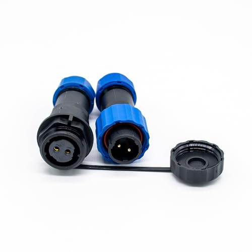 Elecbee Connettore di saldatura SP17 2 poli, IP68 connettore maschio spina e femmina presa 2 poli SP17 2 pin impermeabile cavo satellitare connettore utilizzato per lampade esterne