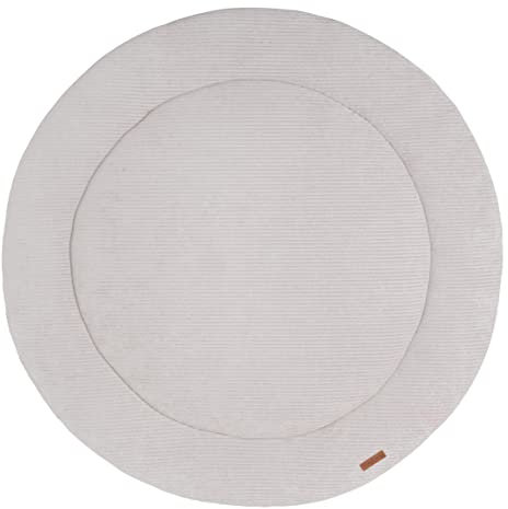 Baby's Only - Laufgittereinlage Sense - Krabbeldecke für Baby - Spieldecke - Wunderbar weichem Rib Corduroy - Für runde Laufgittern - Kieselgrau - Ø95 cm