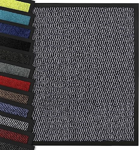 Nova Forma Schmutzfangmatte Star - Sauberlaufmatte für Eingangsbereiche - Klassische Fußmatte für innen und außen - Grau 90x150 cm
