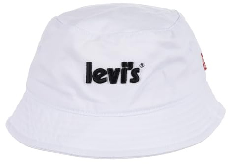 Levi's Kids Unisex LAN Poster Logo Bucket Cap 9A8503 Kopfbedeckung, White, 8/20