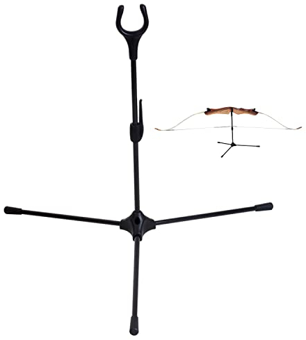 FENJANER Bogenschießen Bogenständer für Recurve Bogen Glasfaser Leichter Bogenhalter Rack Beine für Compound Bogen (schwarz)