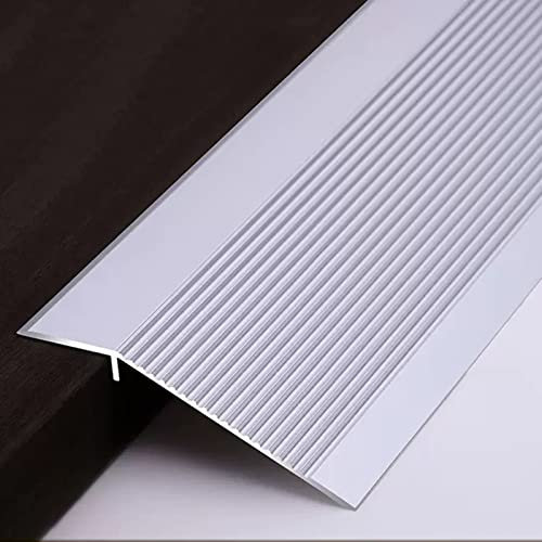 JLXJYS Übergangsprofil Abdeckleisten Bodenbelag Unebener Übergangsstreifen, Bodenbelagsrandstreifen für Teppich/Fliesen/Holz/Fliesen, Aluminium Schwelle rutschfeste Rampe
