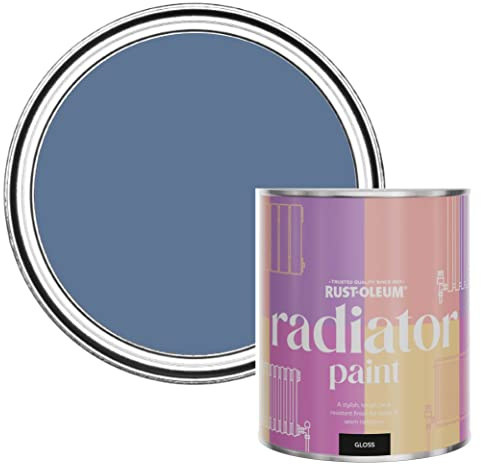 Rust-Oleum Blue Heat Resistant Radiator Paint in Gloss Finish - Blue River 750ml