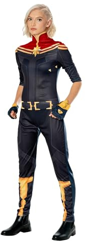 Rubies Costume da capitano Marvel da donna, Jumpsuit e 2 guanti, ufficiale Marvel per carnevale, Natale, compleanno, feste e Halloween.
