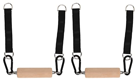 Topyond 1 Paar Holz Klimmzuggriffe Handgriffe,Hölzerne Griffkrafttrainer Hold Grips Krafttrainer Trainer für Trainingsgriffe Erwachsene Fitnessstudio Kraftstation Fitnessstudio Gym
