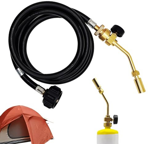 Torcia per saldatura con tubo, testa del bruciatore con tubo, piccola torcia con tubo della torcia, torcia a matita per saldare, saldare, fai da te, controllo fiamma regolabile, Lnhgh