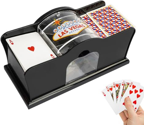 Manuel Mélangeur pour Cartes Classiques Bridge Et Poker-Possède Une Manivelle De Rechange, Machine De Mélange, Poker/Blackjack, Attention : « Huangster » est le seul vendeur authentique ! ! !