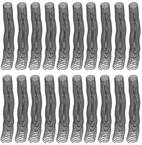 20er-Pack Kunststoff-Spiralbindespulen, 280 Blatt Kapazität, 4:1-Teilung, Spiralbindungs-Rückenbindeset, Schwarze Bindespiralen, für Bürodokumente, Geschäftsprojekte