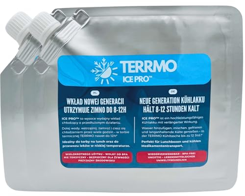 TERRMO Ice Pro™ Kleine Kühlakkus für Kühltasche, Brotdose, Kühlbox, Medikamenten | Extra Lange Kühldauer | Wiederverwendbar, Hochleistungsfähig | Kühlelemente, kühlpack 350ml & 19x16cm (2er Pack)