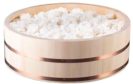 Japanische Sushi-Reis-Rührschüssel, Holzschüssel für Zuhause, Restaurant, Küche, 52 cm x 13 cm