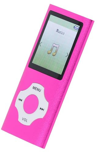 Lecteur MP3 MP4, Lecteur de Musique Numérique avec Son HiFi et écran de 1,8 Pouces avec Bluetooth 5.0, Prise en Vidéo, Enregistrement Vocal et Plus Encore (Rose-Mauve)