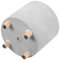 Milisten 1pc Round Cement & Wood Indoor Plant Pot, Light Grey, 13x13cm, Retro Style, Solid Color, Tabletop, Unique Design, Creative, Flowerpot