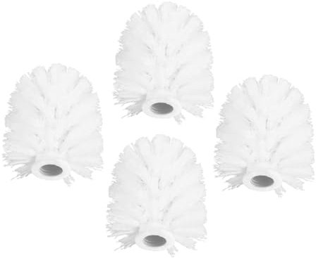 Cabezal de Cepillo de Baño Blanco, 4 Piezas, Plástico