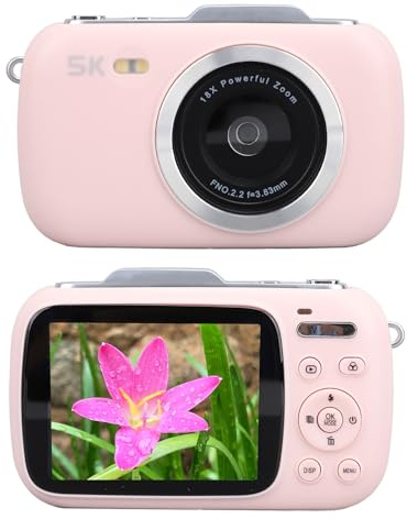Digitalkamera, 5K 80 MP Point and Shoot-kamera med 18X Digital Zoom och Skakdämpning, 2,8-tums IPS-skärm Liten Uppladdningsbar Kompaktkamera för Fotografering, Resor och