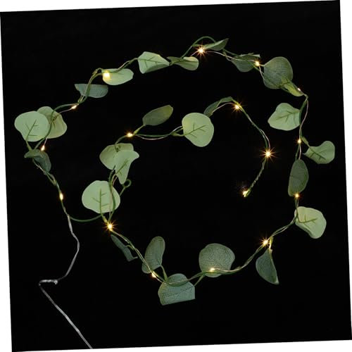 Cabilock Eukalyptusblätter Lichterkette 2m 20led Gefälschte Rebe Weihnachtsdekor Keine Batterie Für Home Party