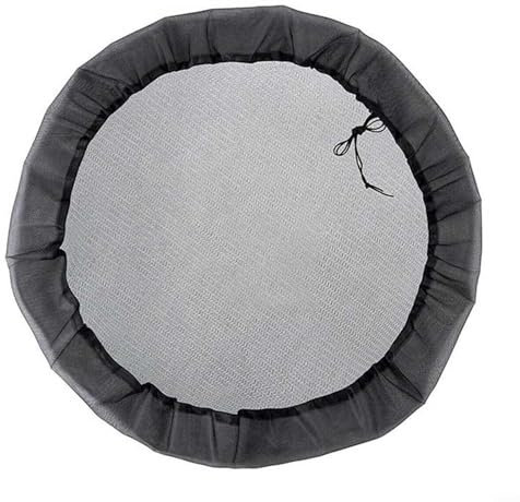 Protection de tonneau de pluie avec cordon de serrage, 110/120 cm de protection en maille pour conteneurs d'eau (120 cm)