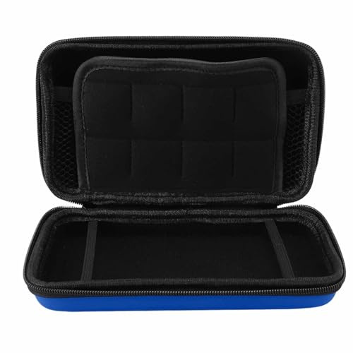 Topiky Spielekonsolen-Tragetasche für 3DS für den Neuen 3DS XL für den Neuen 2DS XL, Spielekonsolen-Tragetasche mit 8 Spielsteckplätzen Im Inneren, 3DS Gamepad-Schutz (Blue)