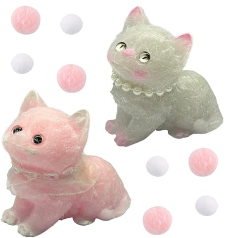 2 Stück Squishy Katze,Niedlich Squishy Cat,Stressball Lustig,Squeeze Fat Cat,Squeeze Spielzeug Zum Stressabbau,Tragbare Stressbälle Gunst Geschenke,für Erwachsene&Kinder