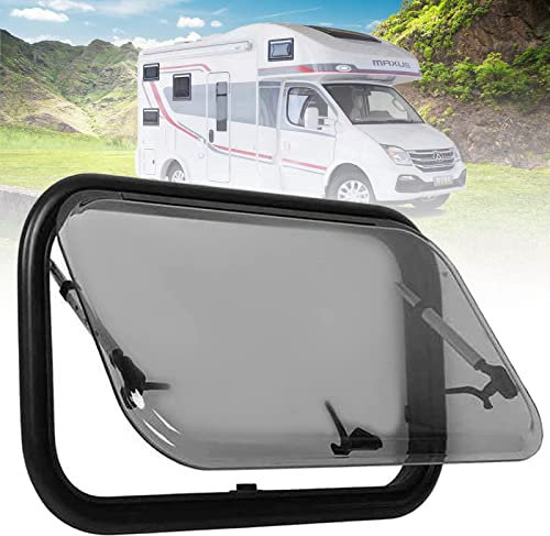 RV Roof Vent External Push Window RV Side Window,RV Window, Windows Replacement, RV Exit Window, Camper Window, Hinged Window,with Screen and Sunshade,600 * 450mm